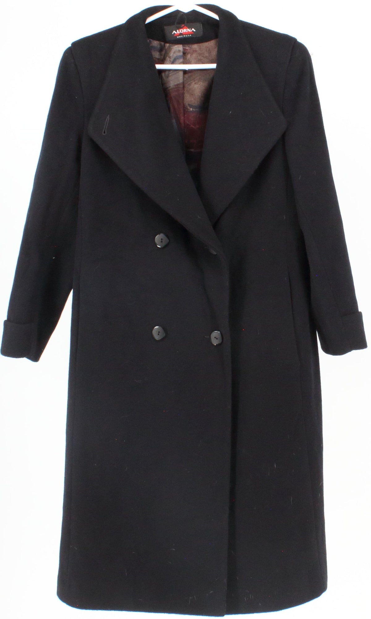 Alorna Black Women's Long Wool Coat