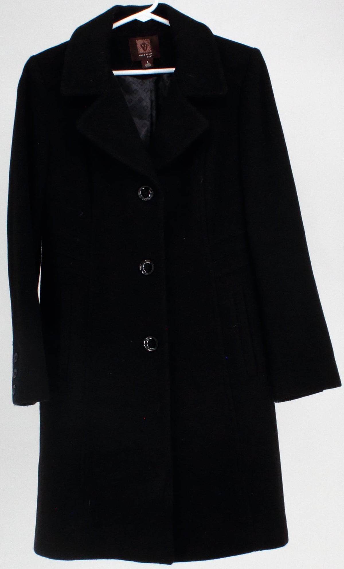 Anne Klein Women's Black Wool Coat