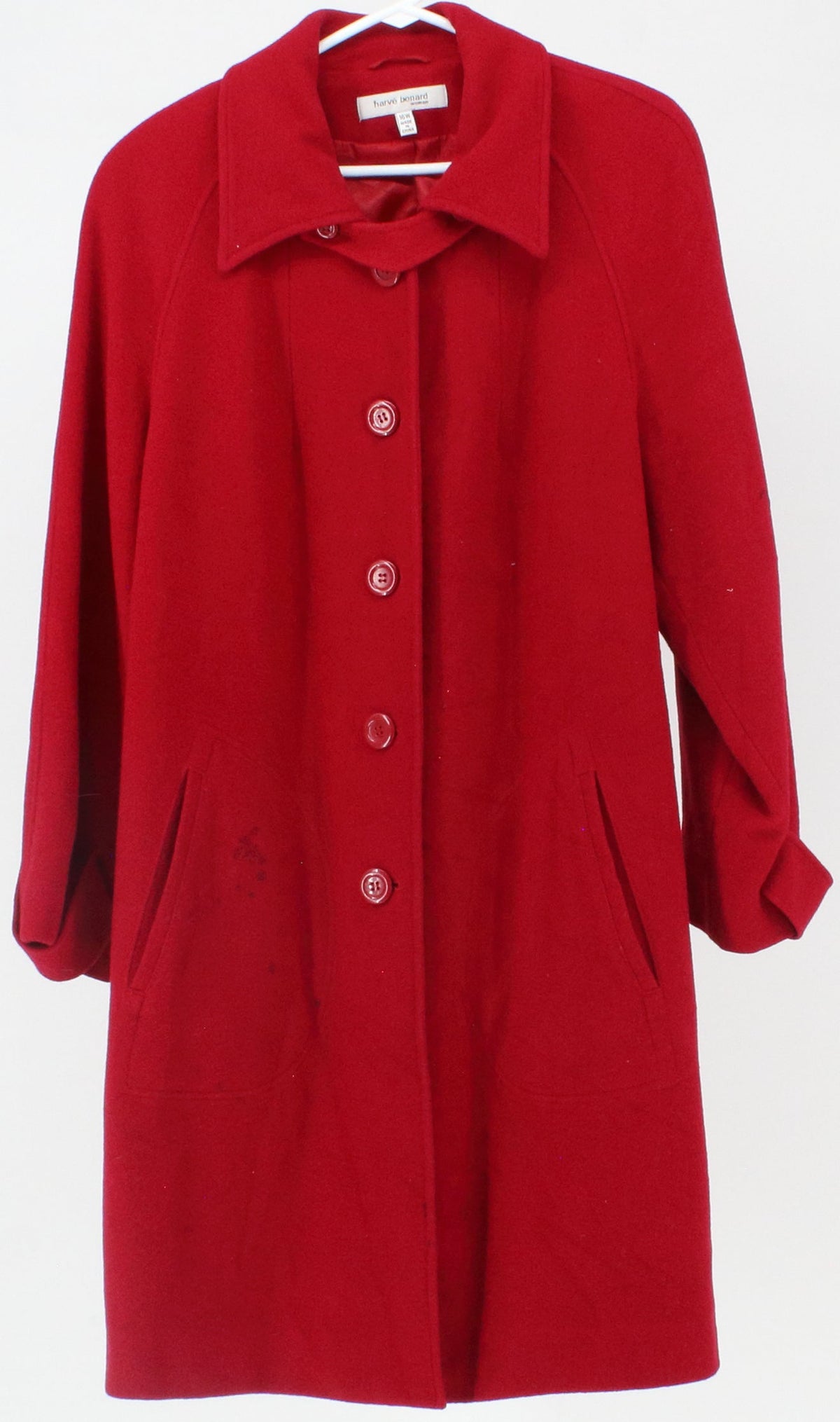 Harve Bernard Red Women's Wool Coat