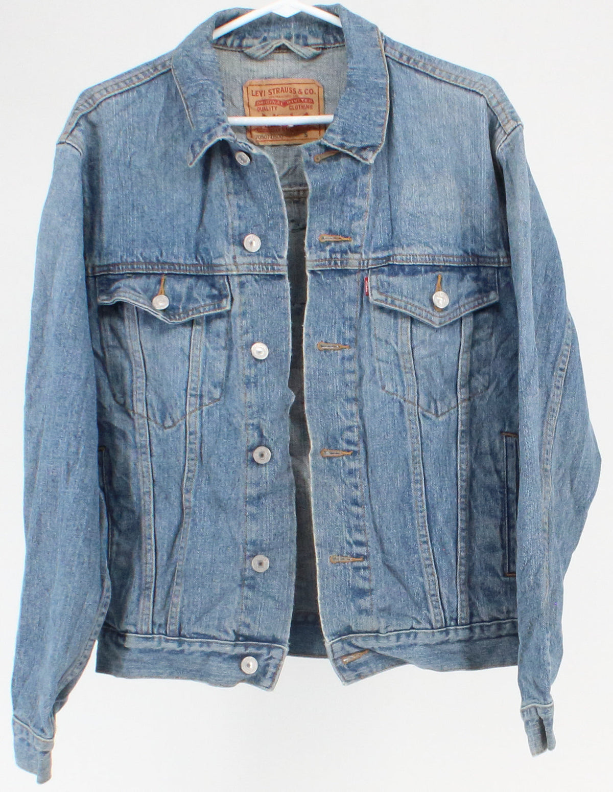 Levis Denim Jacket With Born Wild Back Patch