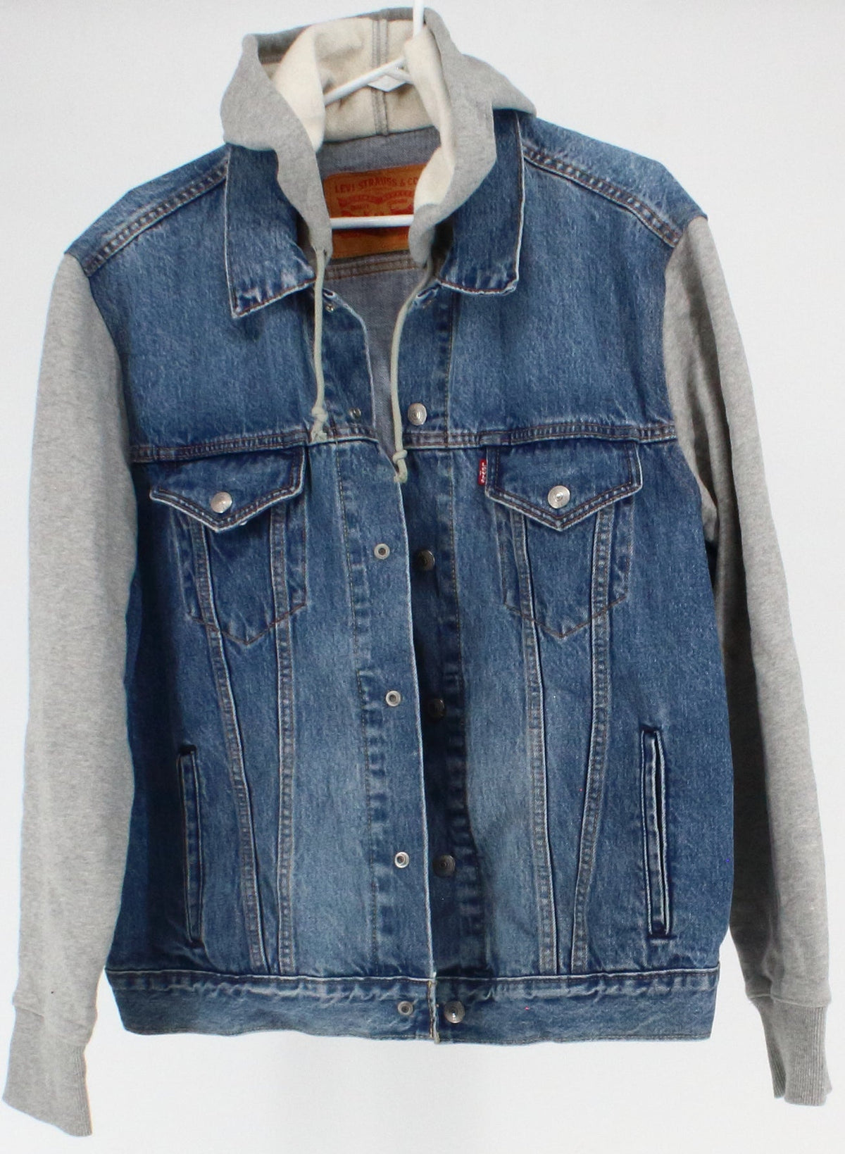 Levis Gray Hooded Men's Denim Jacket