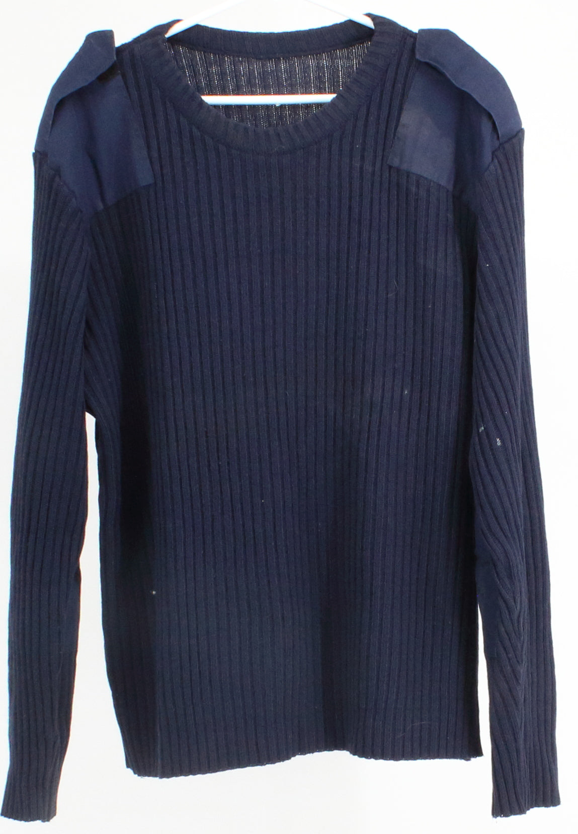 Navy Blue Plain Roundneck Knitted Sweater