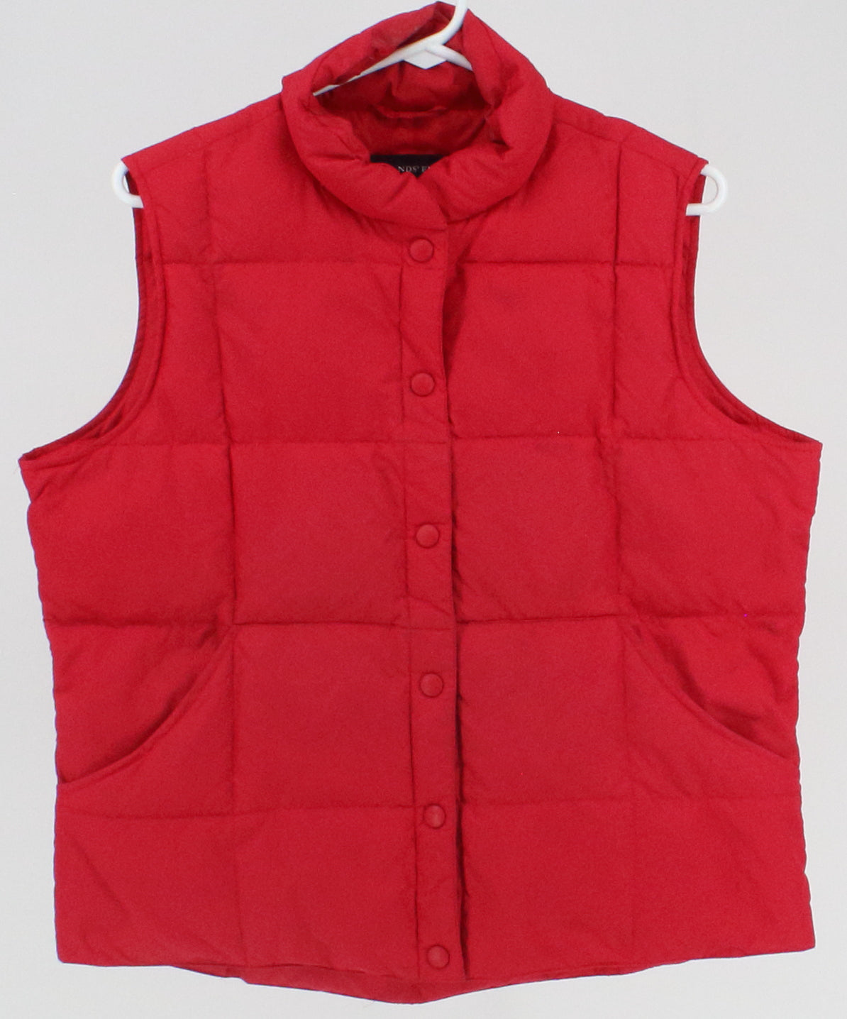 Lands' End Red Puffer Insulated Women's Vest