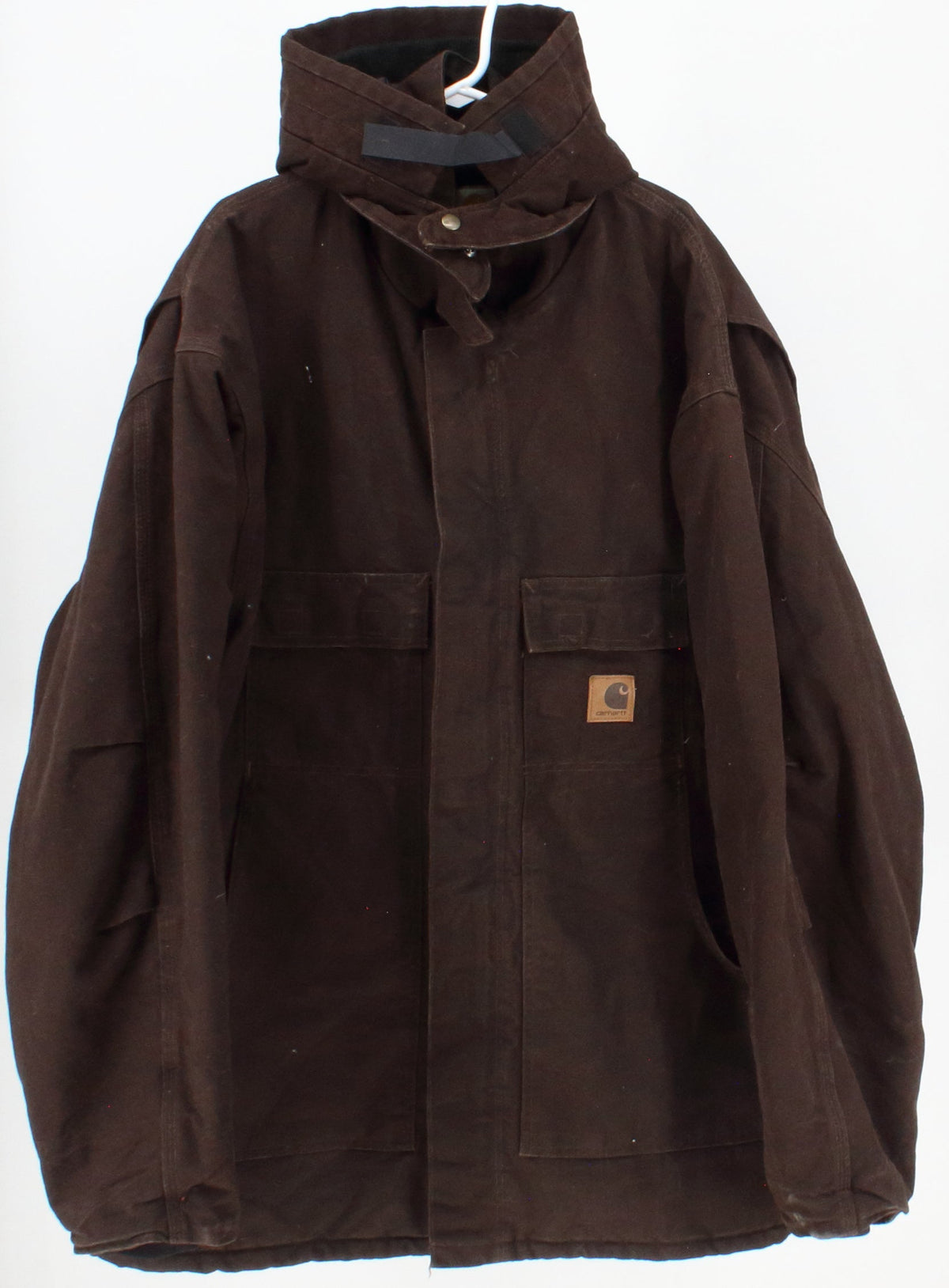 Carhartt Brown Denim Men's Detachable Hood Jacket