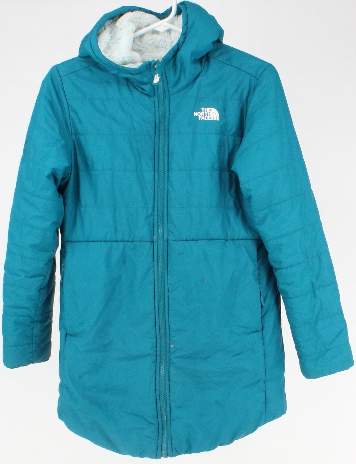 The North Face Teal Girl's Puffer Jacket With Soft Teddy Lining