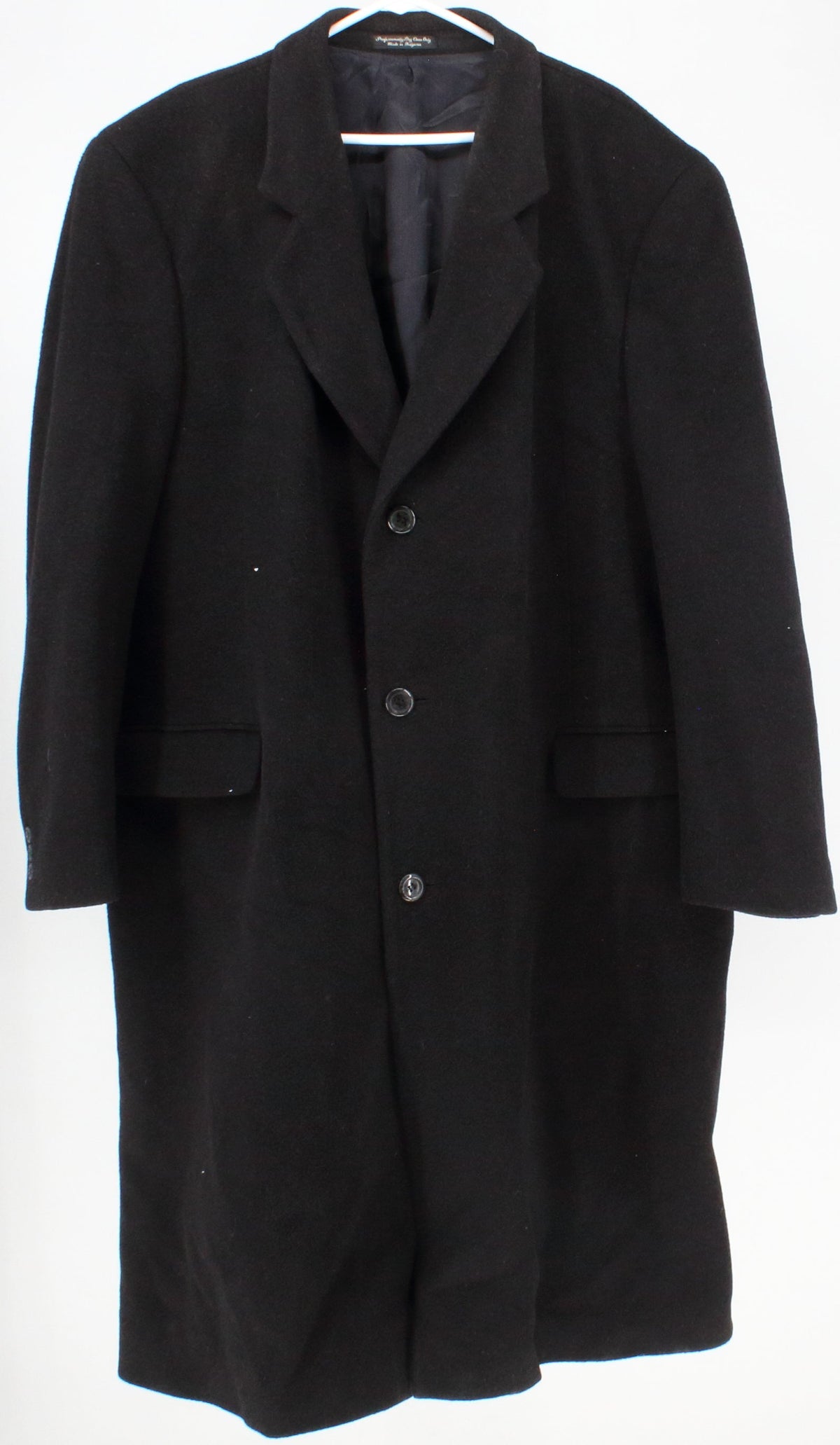 Silver Cloud Black Men's Long Coat