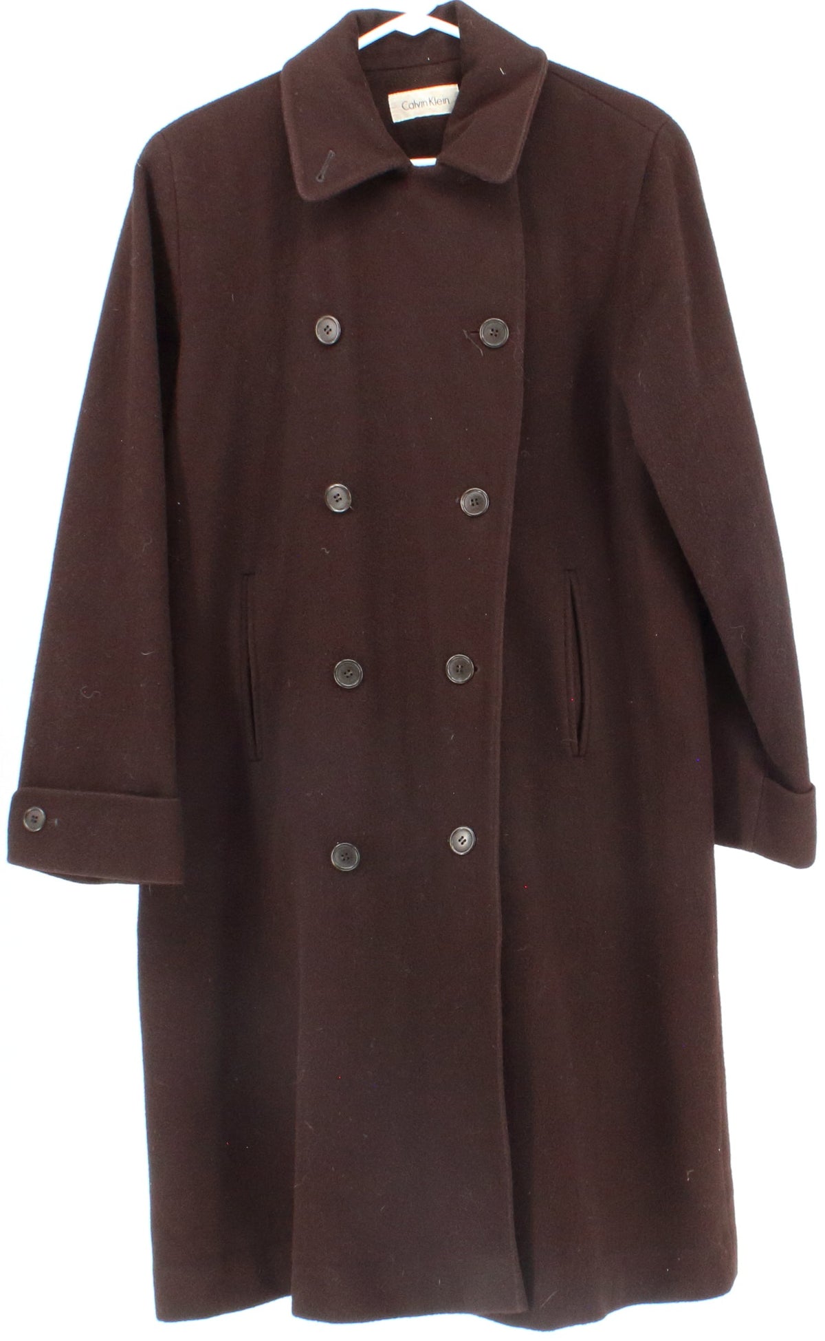 Calvin Klein Women's Brown Wool Coat
