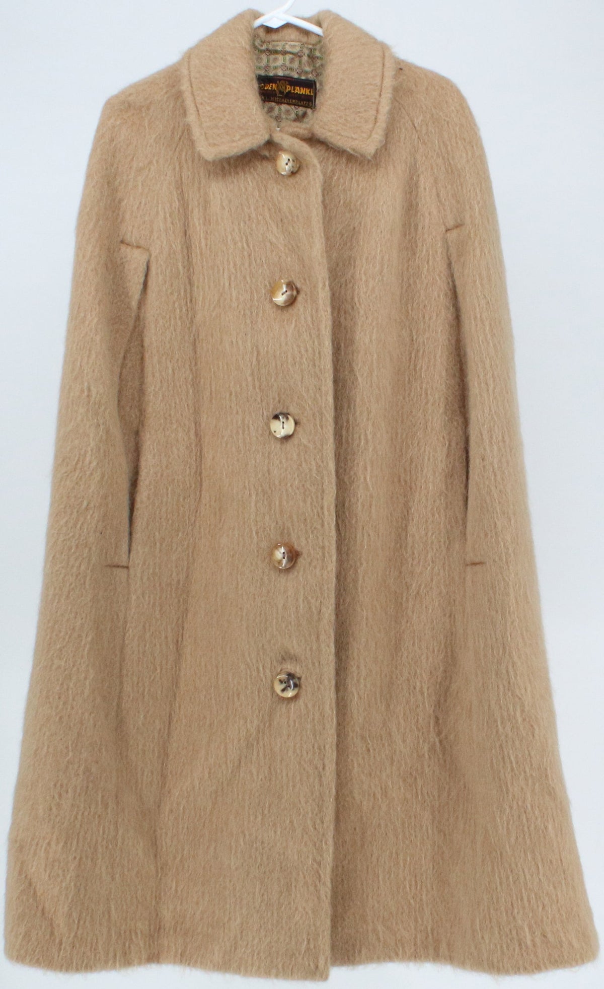 Loden Plankl Beige Fur Toggle Cape Coat