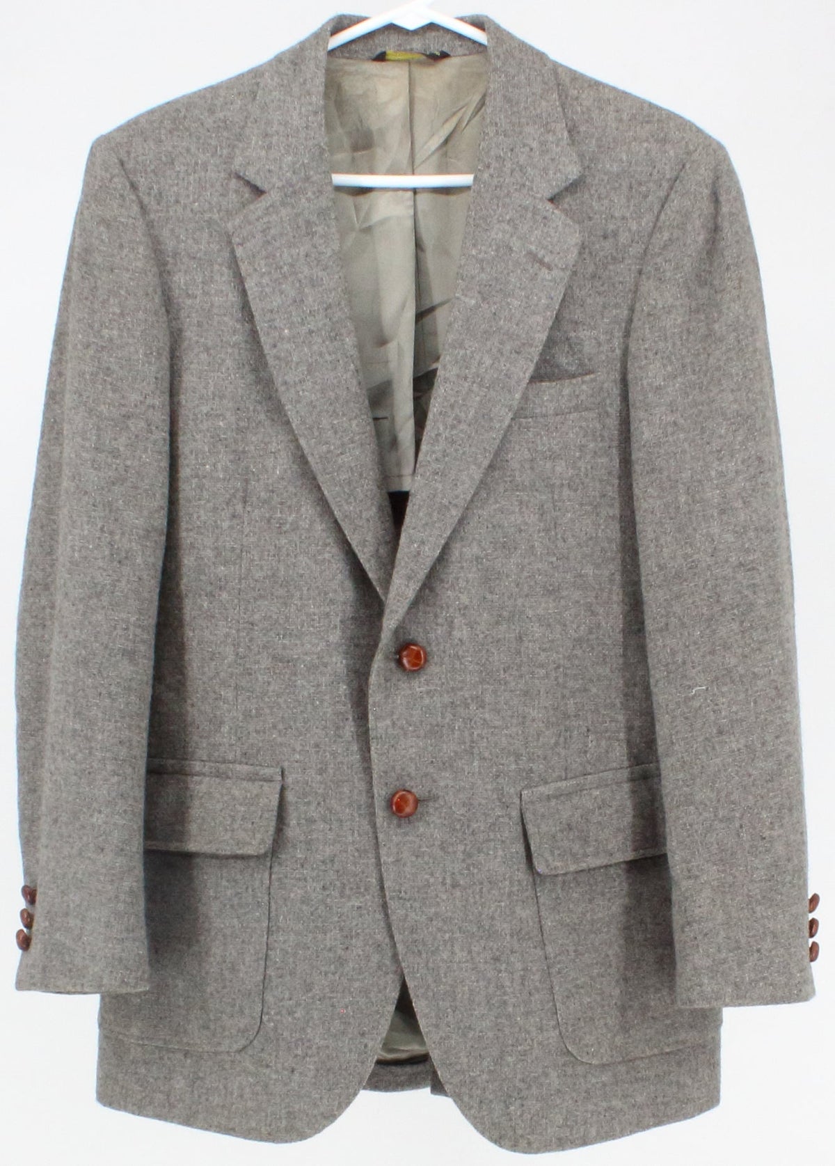 Man in Wool Gray Wool Men's Blazer