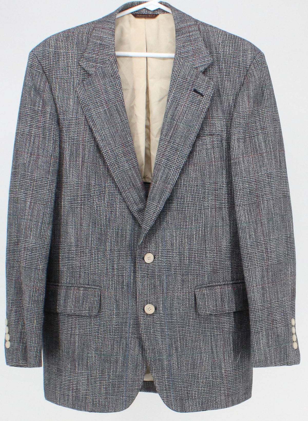 Cricketeer Men's Grey Plaid Blazer