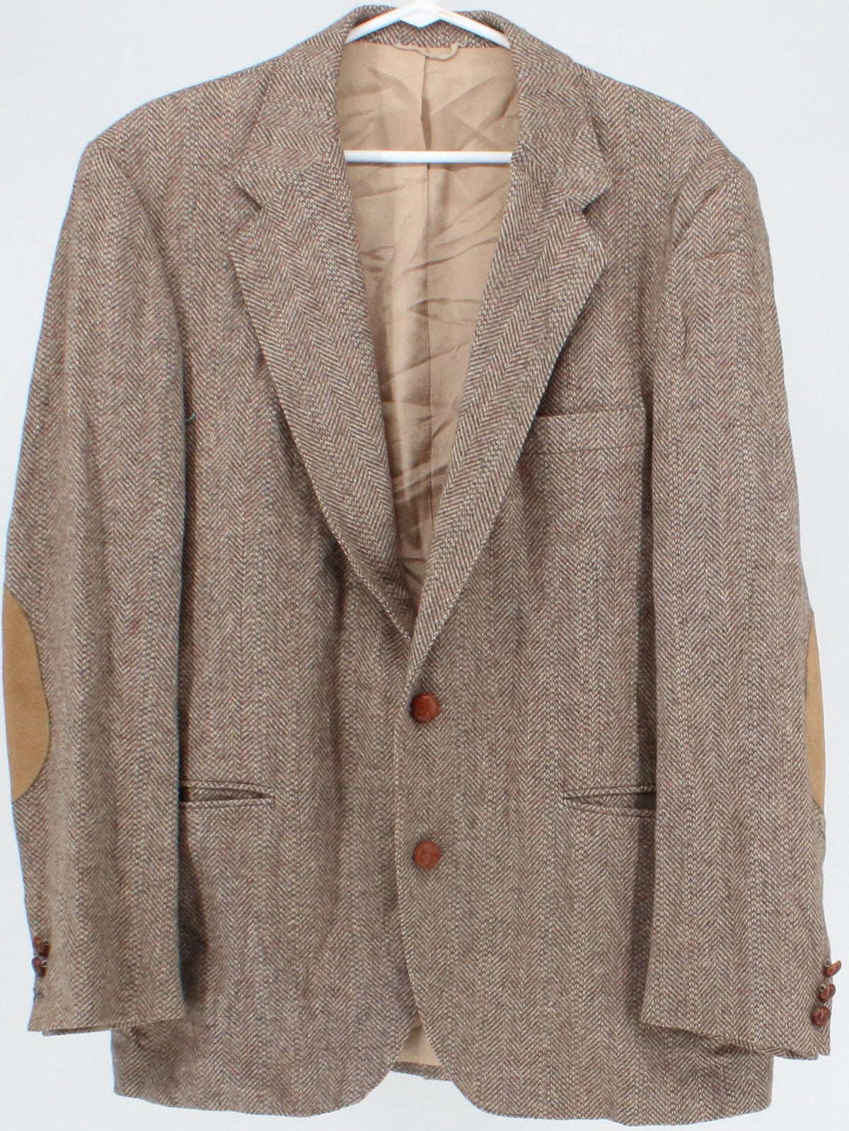 Designer Series by Farah Beige Men's Wool Blazer