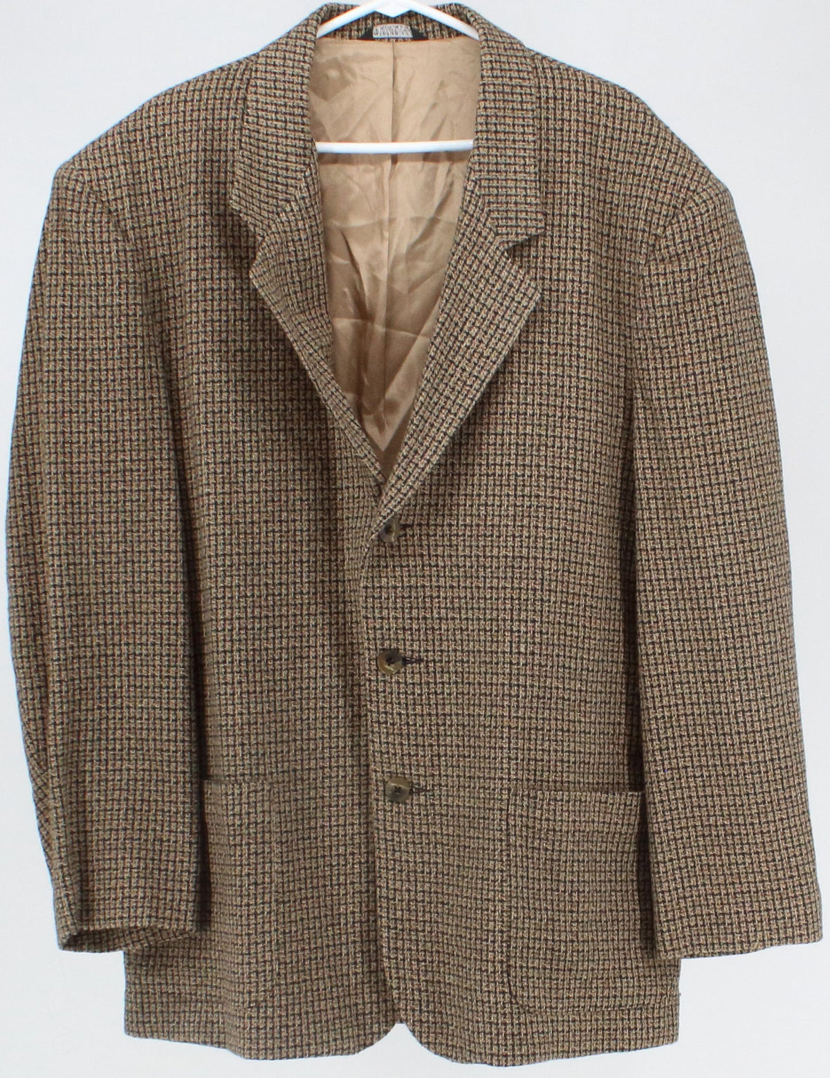 City Streets Brown Plaid Men's Wool Blazer