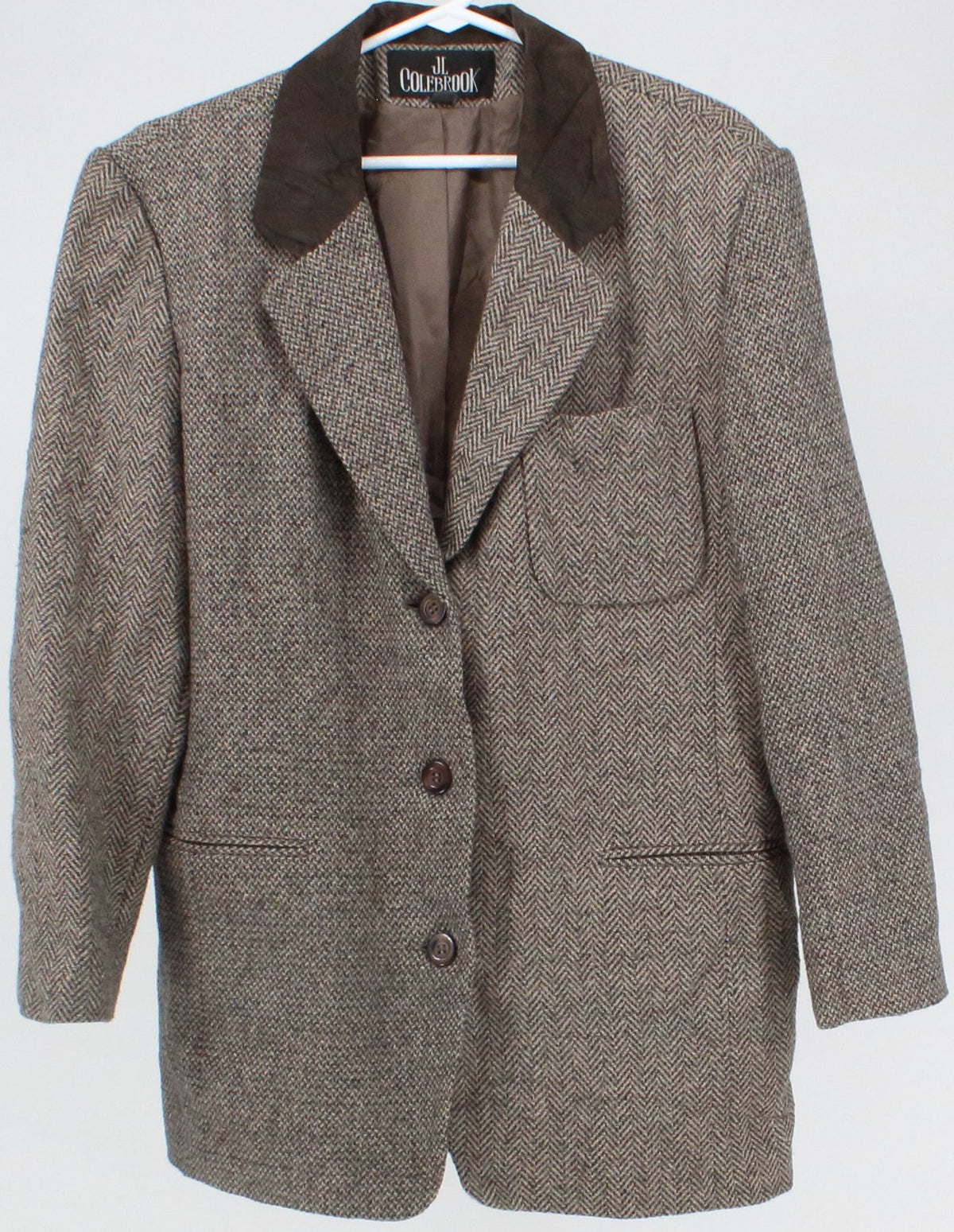 JL Colebrook Women's Brown Wool Blazer