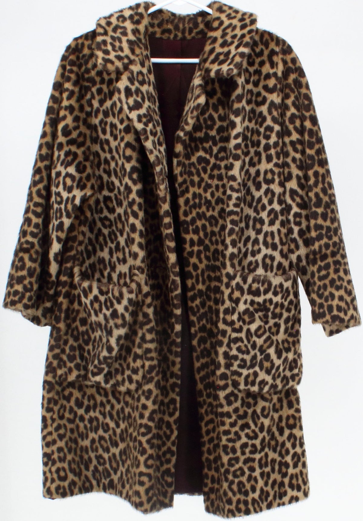 Leopard Print Women's Fur Coat