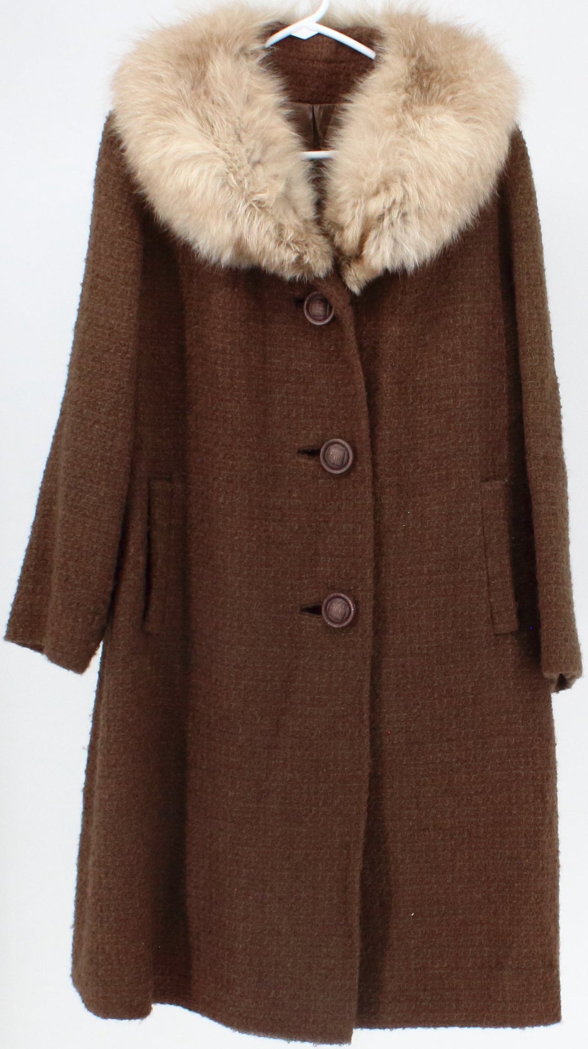 Lady Scott Brown Women's Coat With Fur Collar