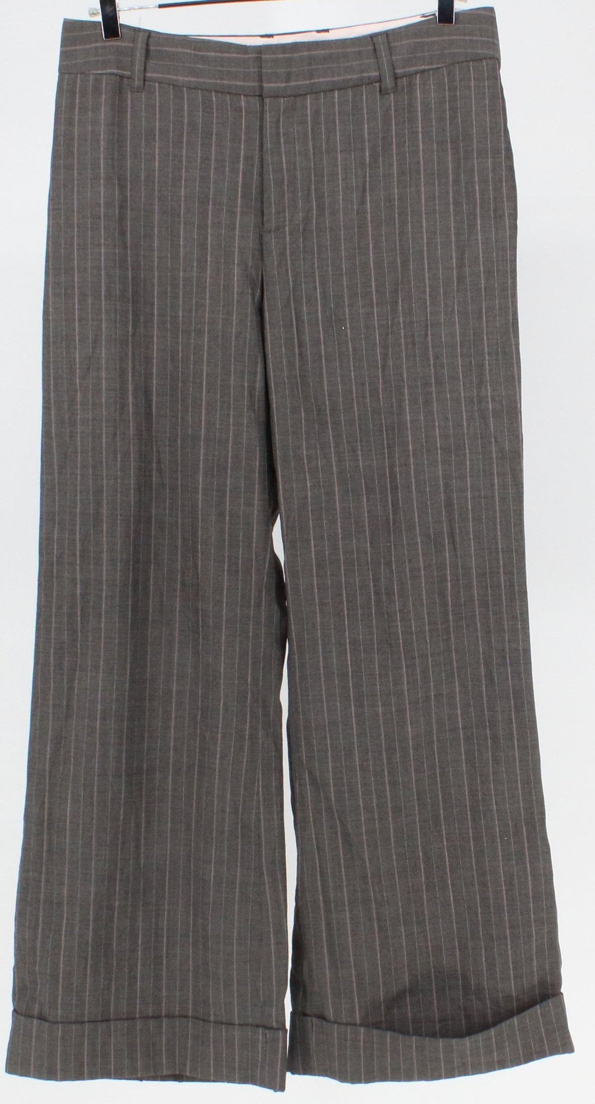 Gap Stretch Grey & Purple Striped Trousers Pants