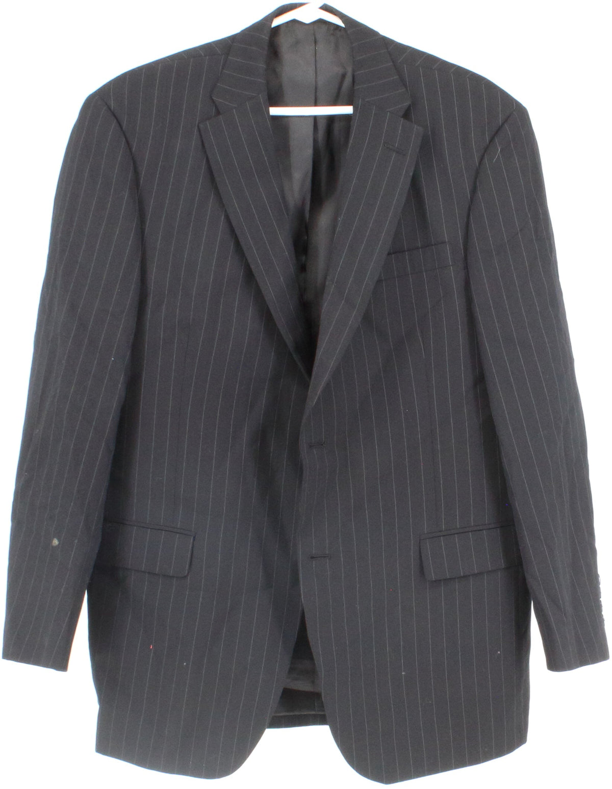 Axcess Black Pinstripe Wool Blazer