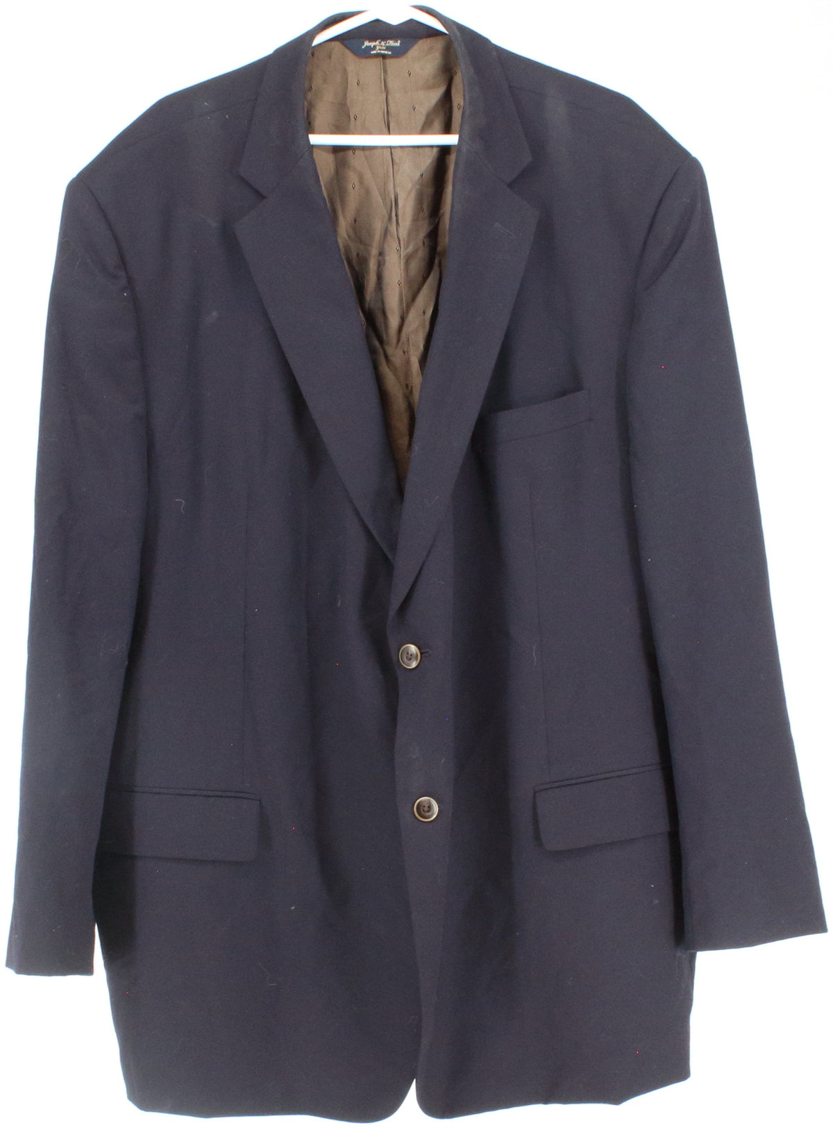 Joseph & Feiss Gold Navy Blue Wool Blazer