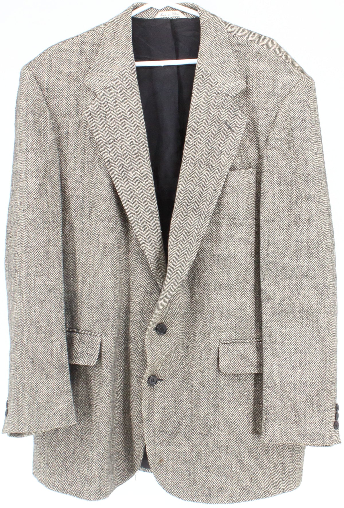 Haggar Imperial Beige and Black Silk Blazer