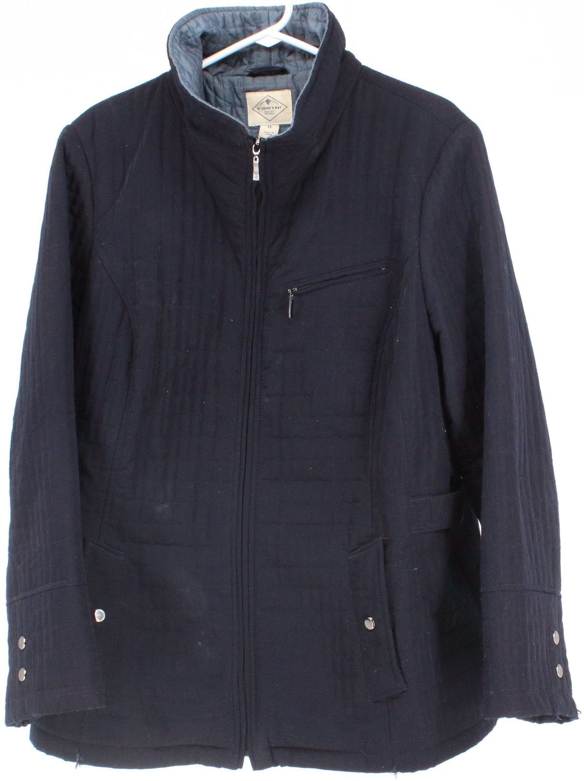 St John's Bay Navy Blue Quilted Jacket