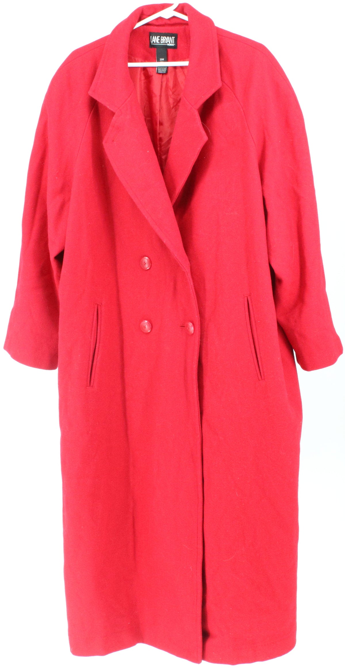 Lane Bryant Red Long Women's Wool Coat