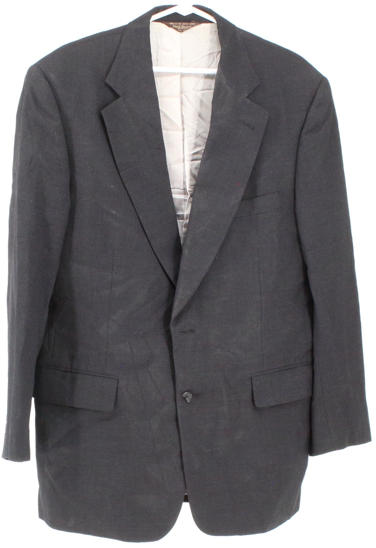 Paul Stuart Classic Black Wool Blazer