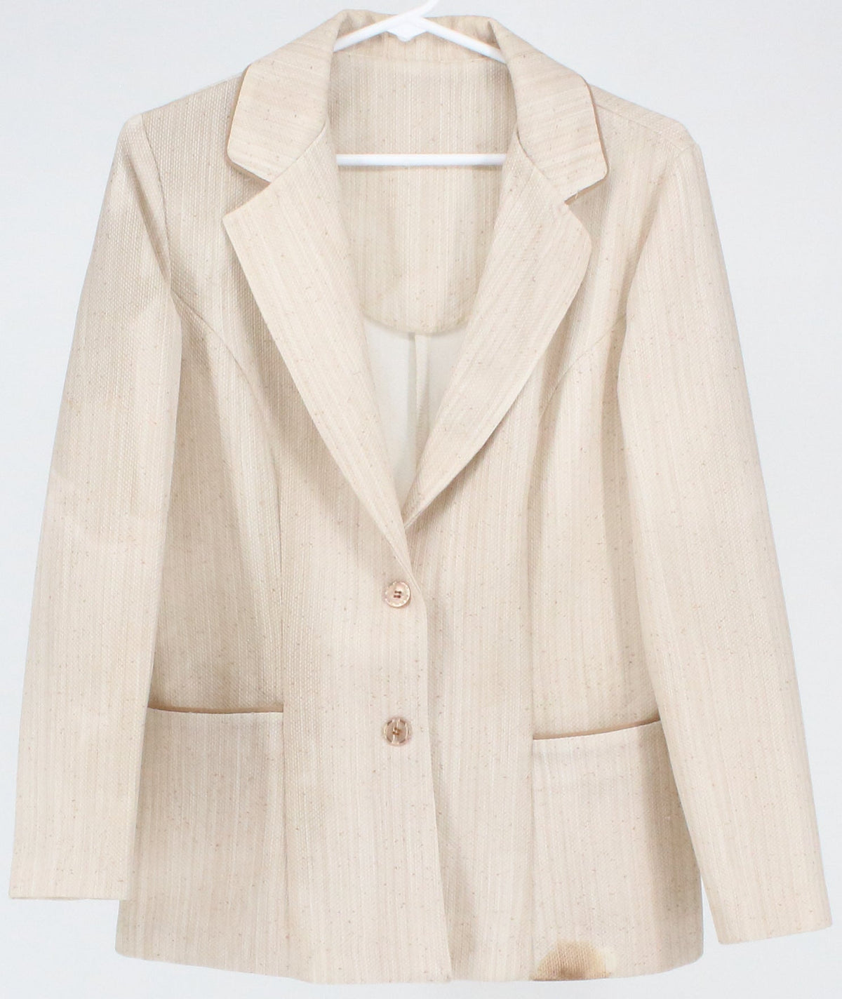 Off White Striped Women's Blazer