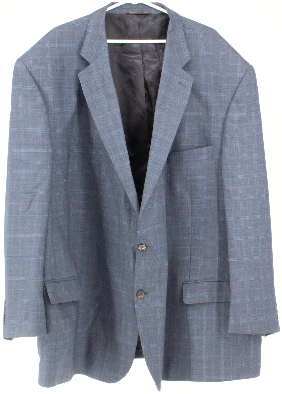 Oak Hill Blue Plaid Men's Wool Blazer