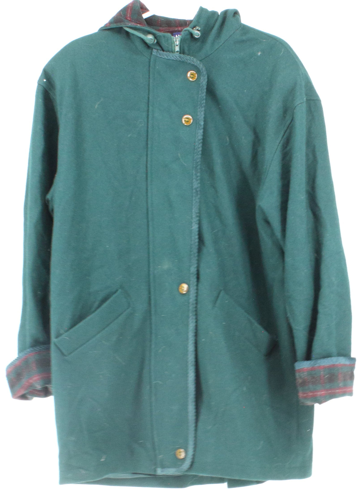 Harmon Kay Dark Green Women's Hooded Coat