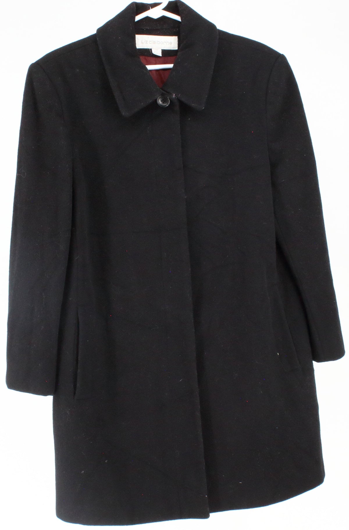 Liz Claiborne Black Women's Wool Coat