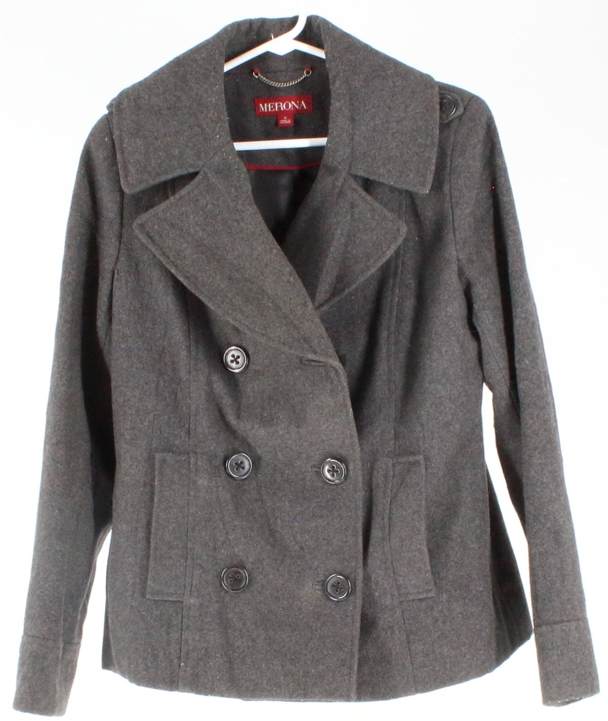 Merona Grey Women's Wool Coat