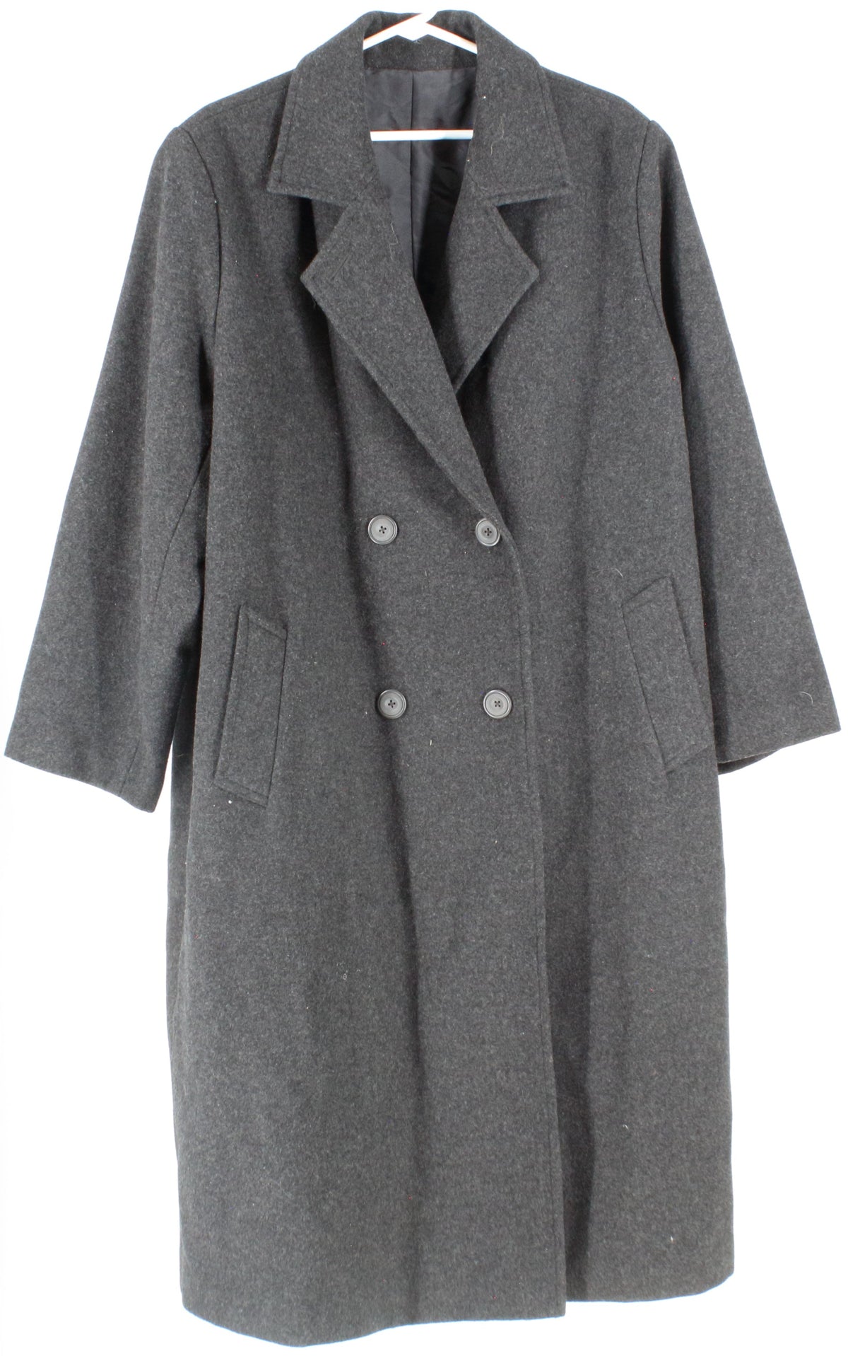 Dark Grey Women's Wool Long Coat