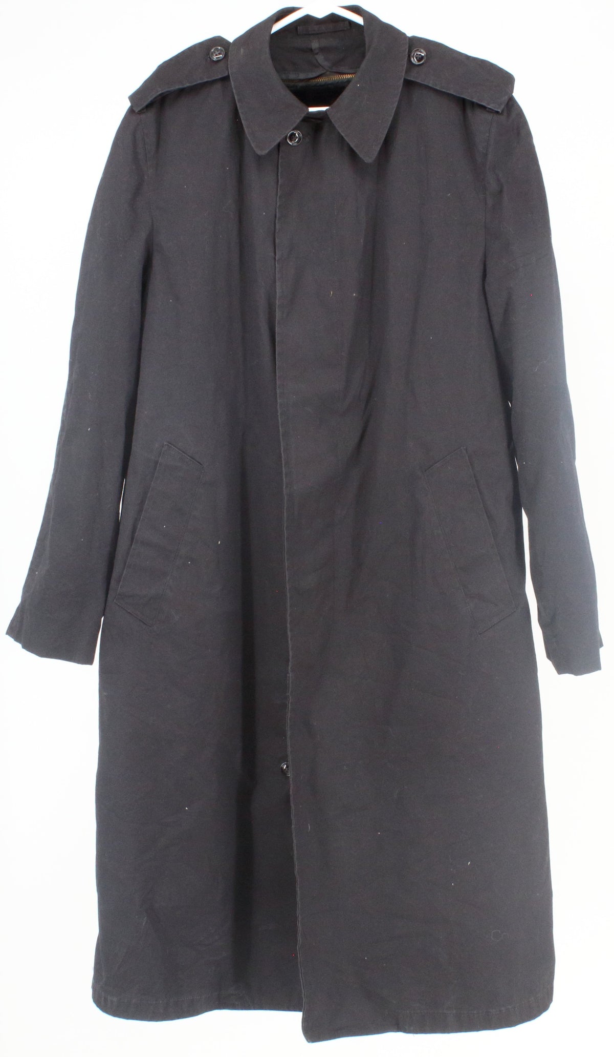Black Long Lined Men's Coat