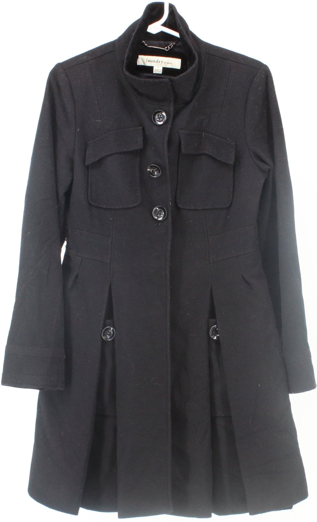 Lanudry Black Stylish Women's Coat
