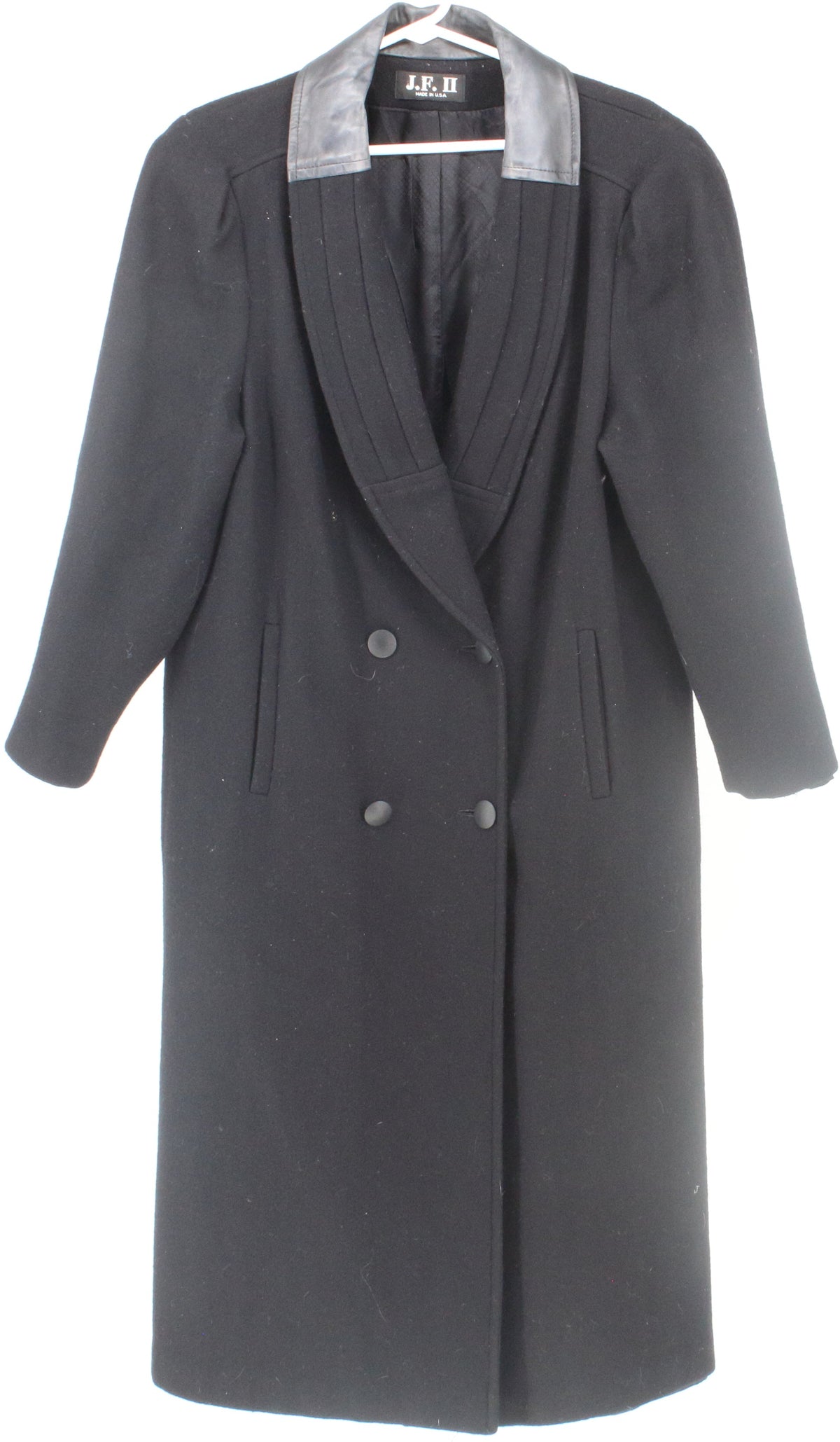 J.F. II Black Long Women's Coat