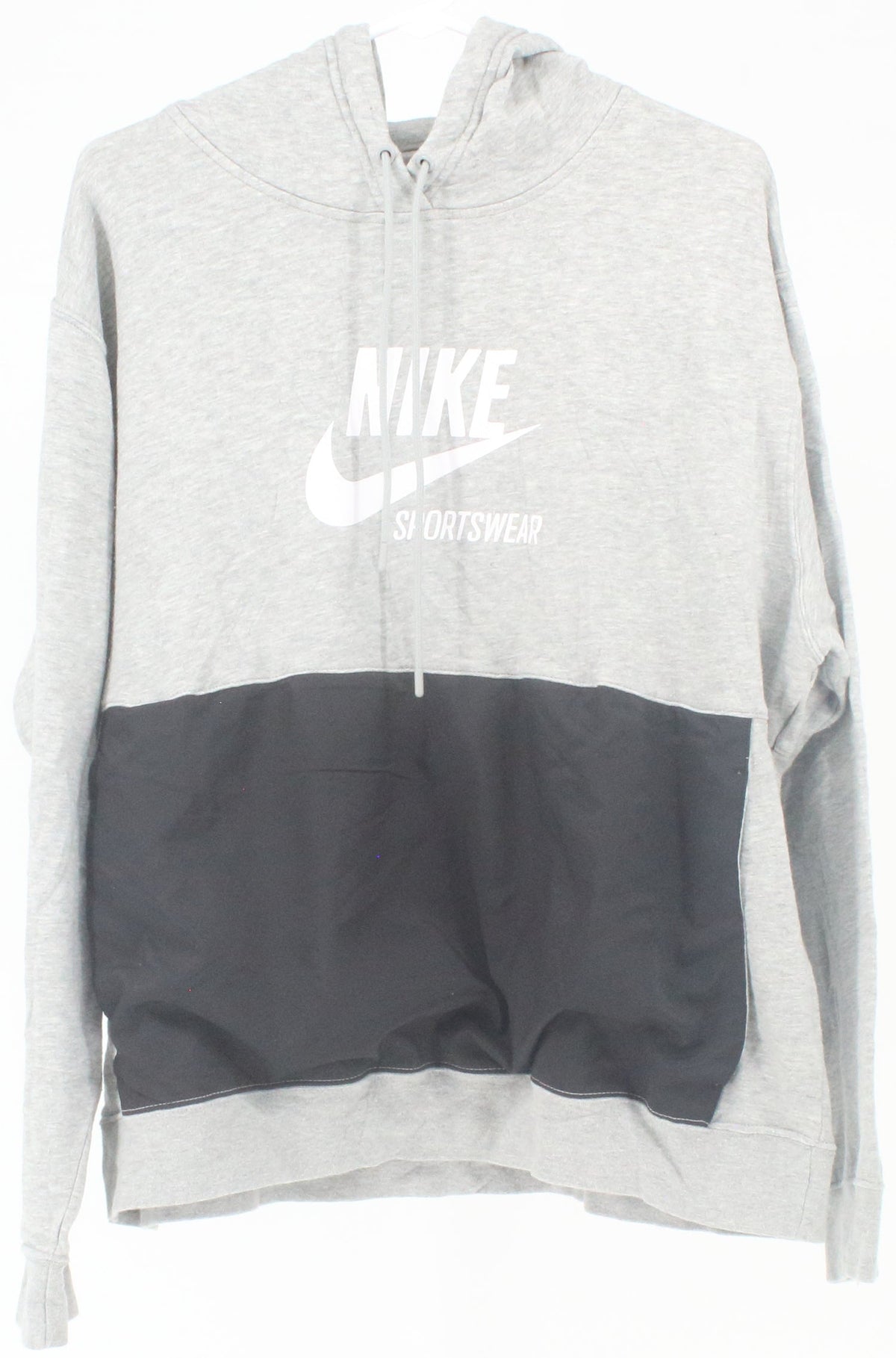 Nike Sportswear Grey and Black Hooded Sweatshirt