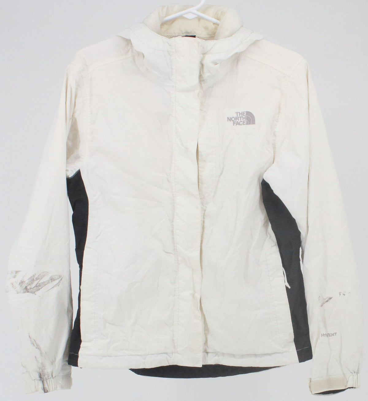 The North Face HyVent White and Black Lightweight Women's Nylon Jacket