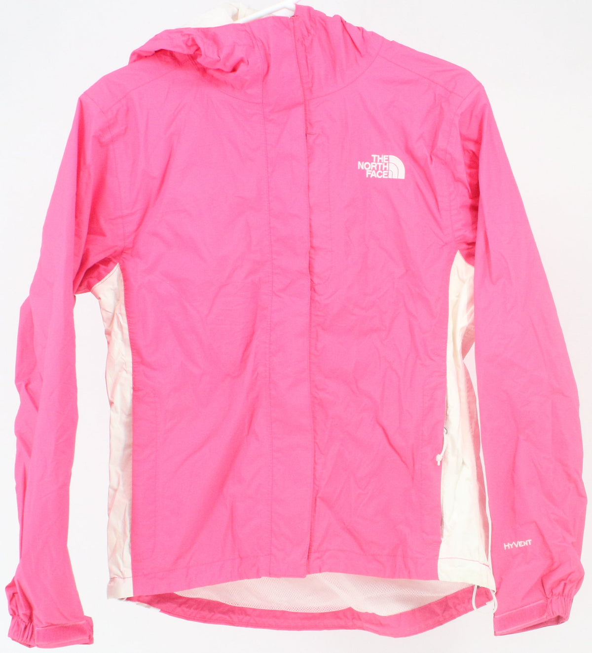 The North Face HyVent Pink and White Lightweight Women's Nylon Jacket