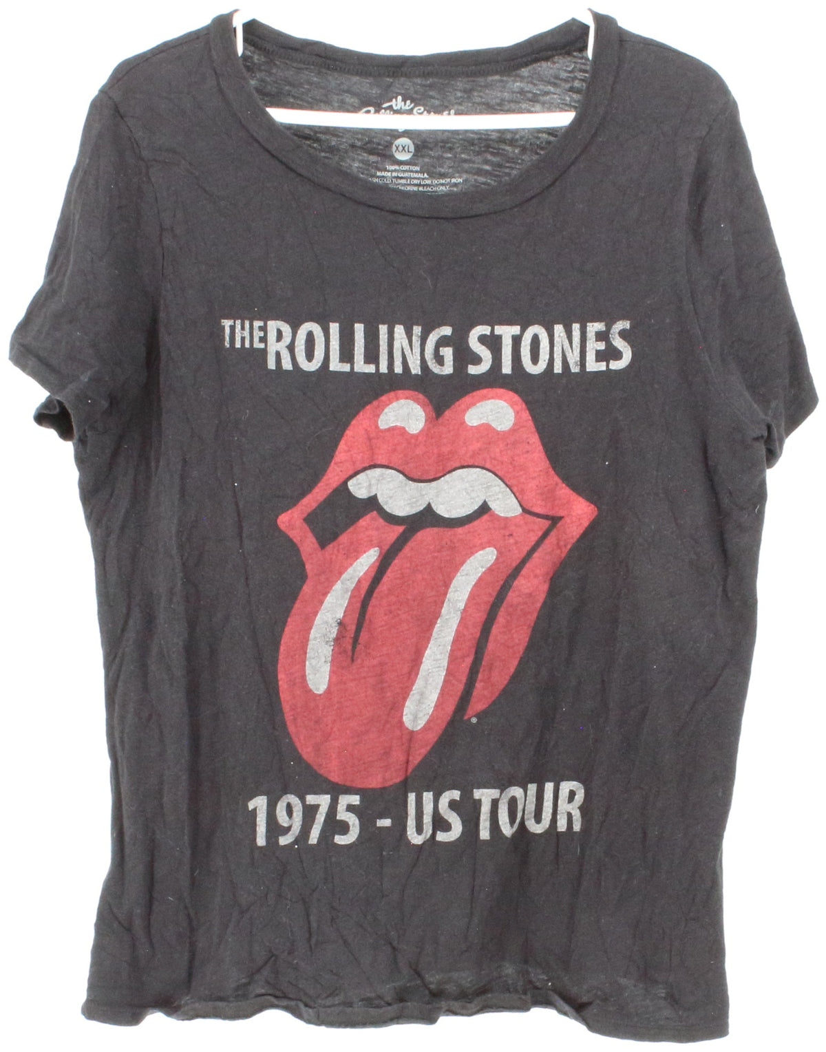 The Rolling Stones 1975 - US Tour Black Graphic Women's Band Tee