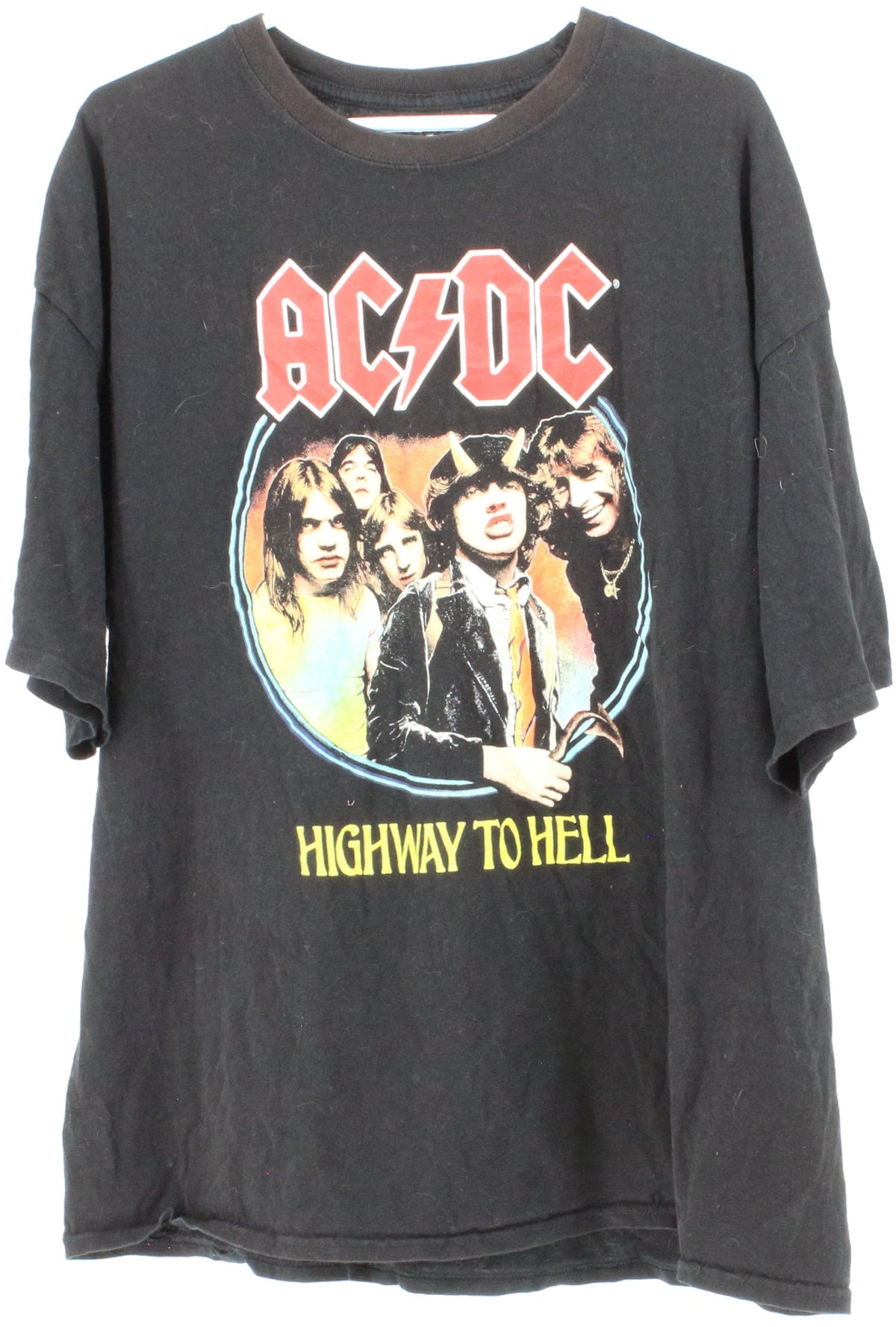 ACDC Highway to Hell Black Graphic Band Tee