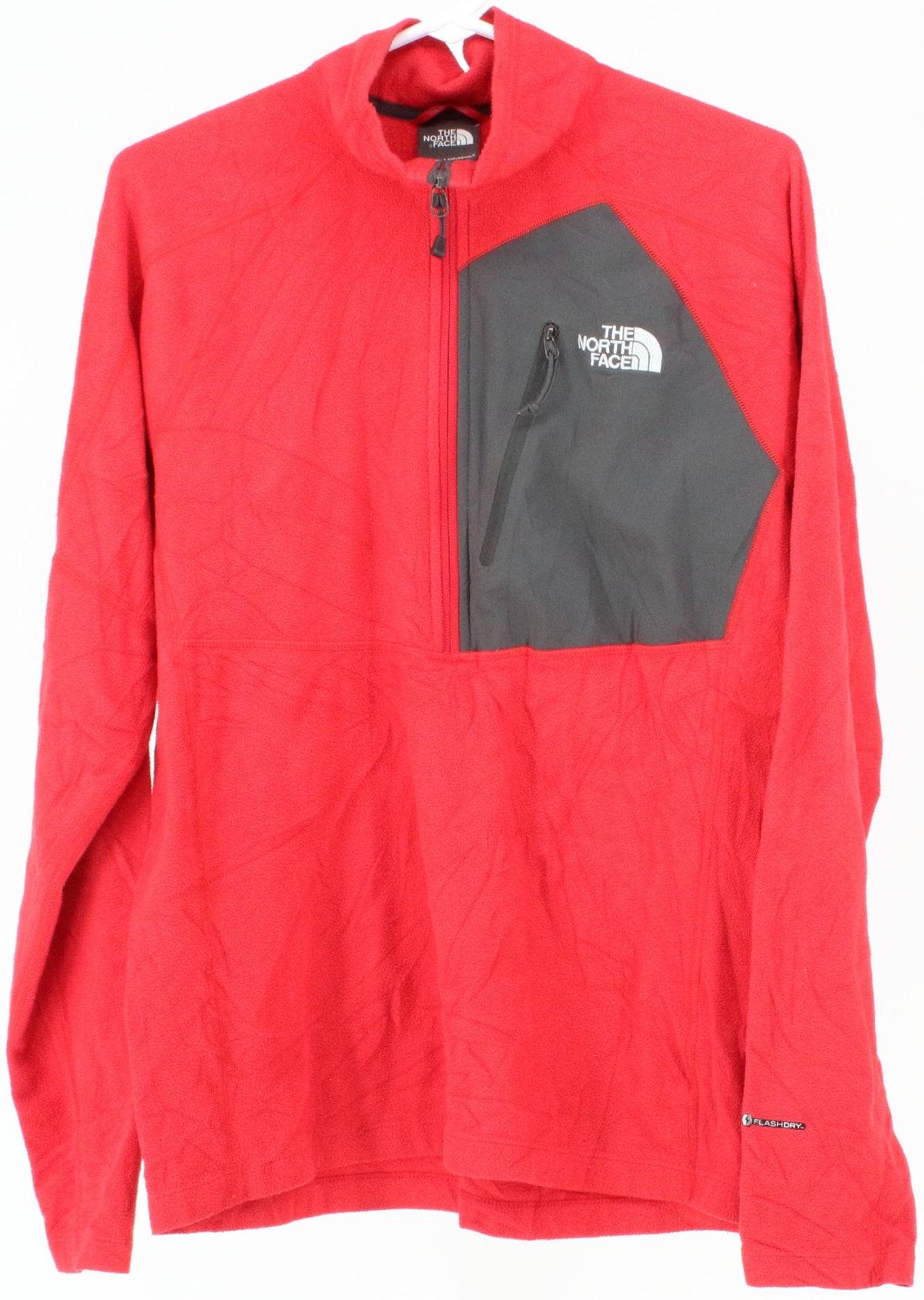 The North Face Flash Dry Red and Grey Half Zip Men's Fleece