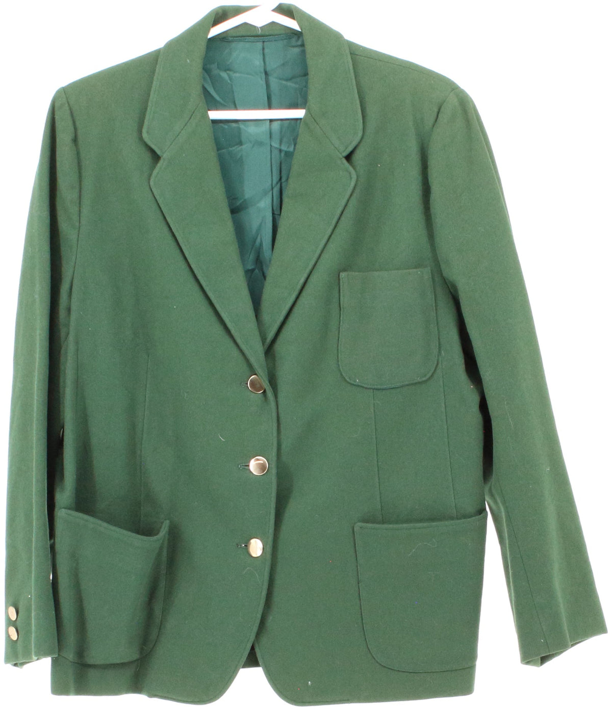 Robert Rollins Emerald Green Women's Blazer With Gold Buttons