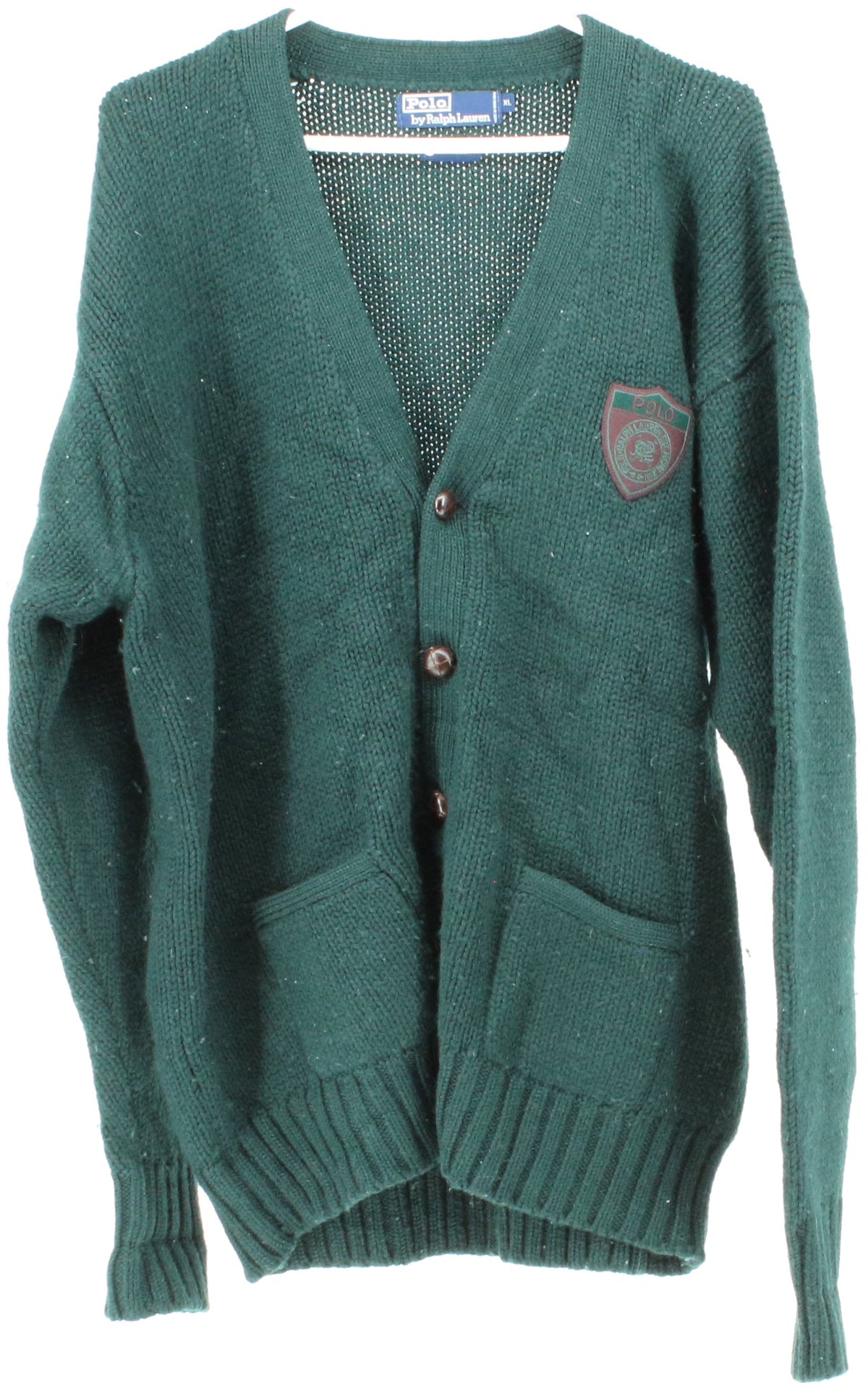 Polo by Ralph Lauren Dark Green Wool Men's Cardigan Sweater