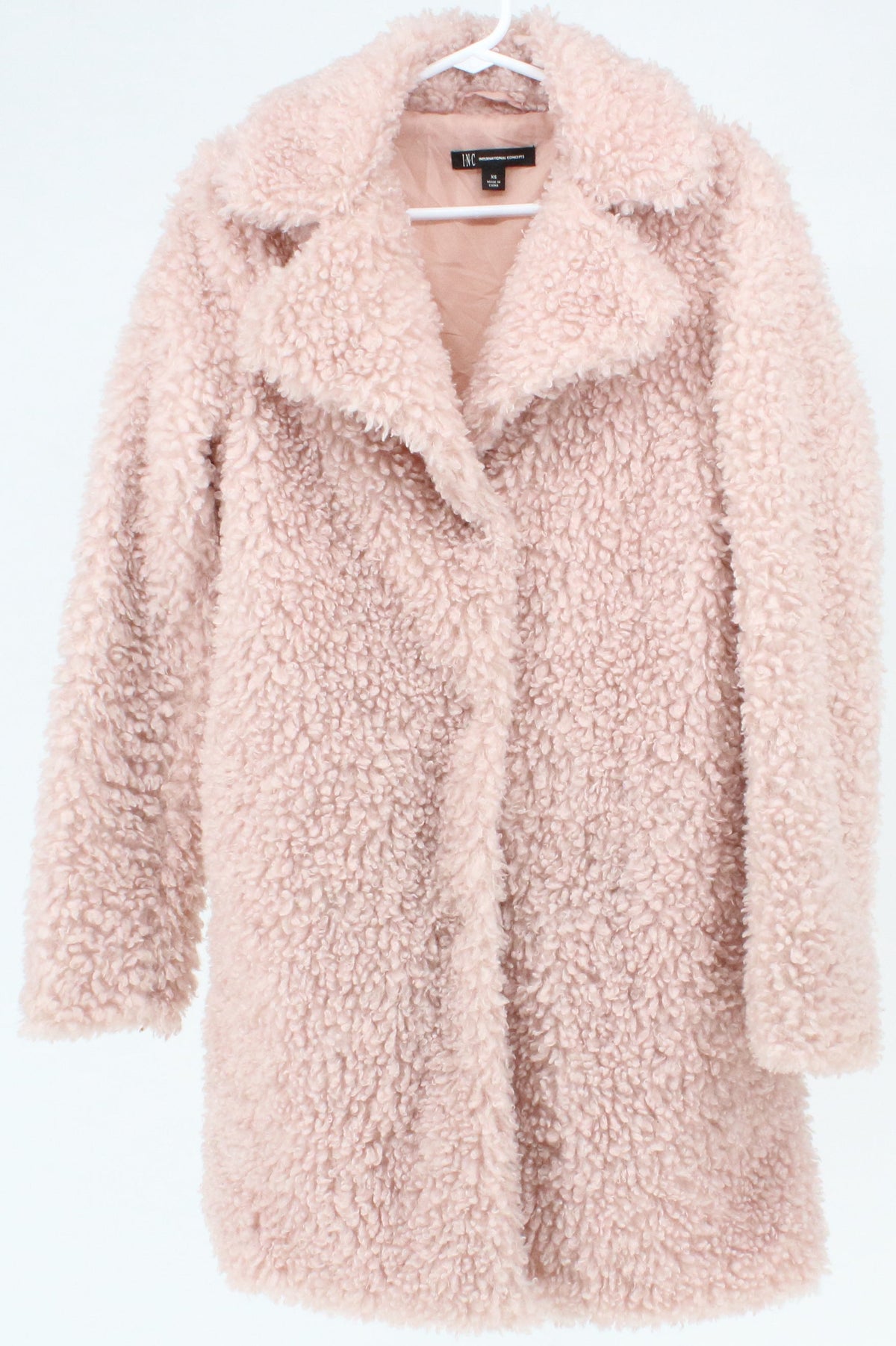 INC Light Pink Faux Fur Women's Coat