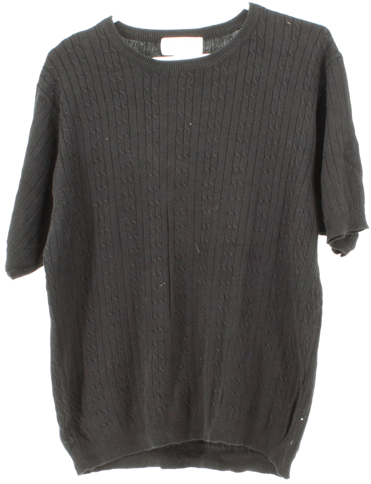 Casual Corner & Co Black Short Sleeve Women's Sweater