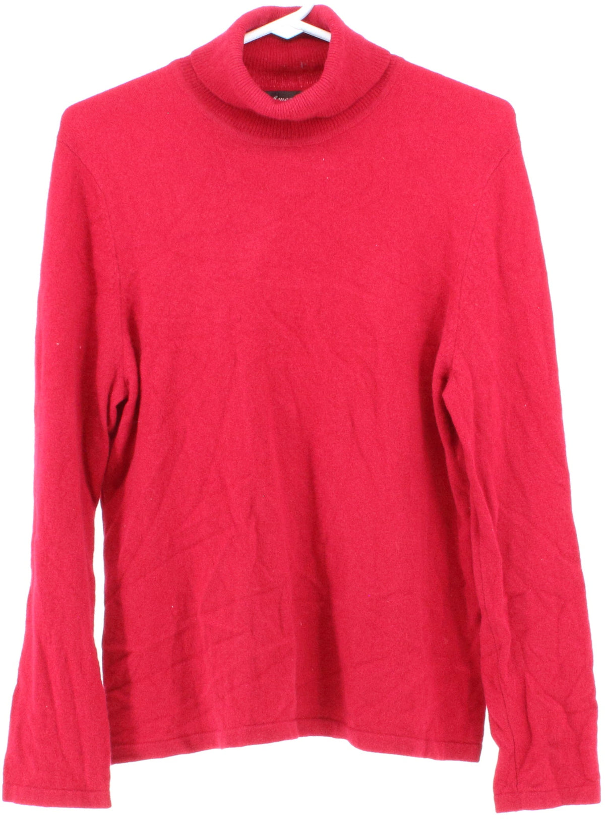 Cashmere Lord & Taylor Red Turtleneck Women's Cashmere Sweater
