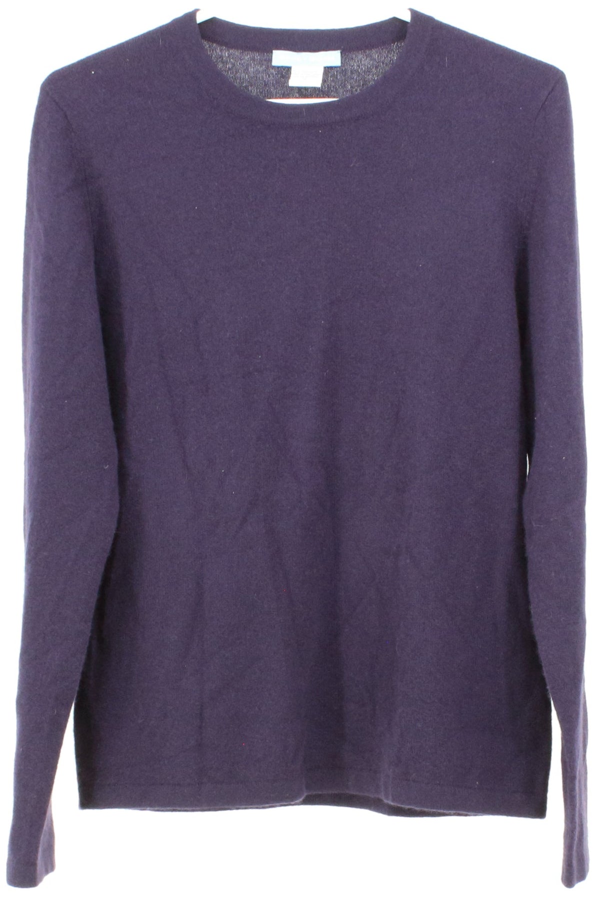 White + Warren Purple Cashmere Women's Sweater