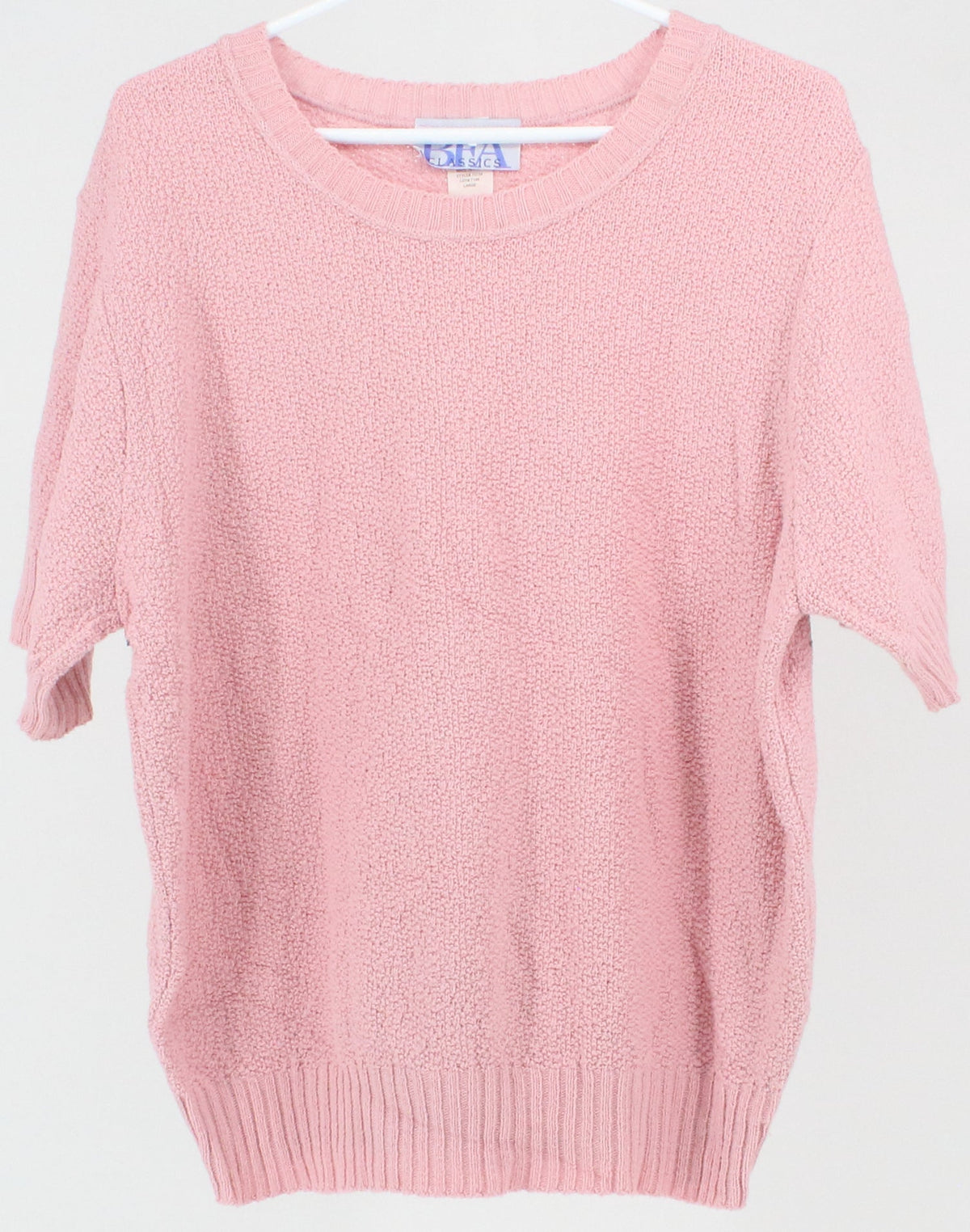 BFA Classics Light Pink Short Sleeve Women's Sweater