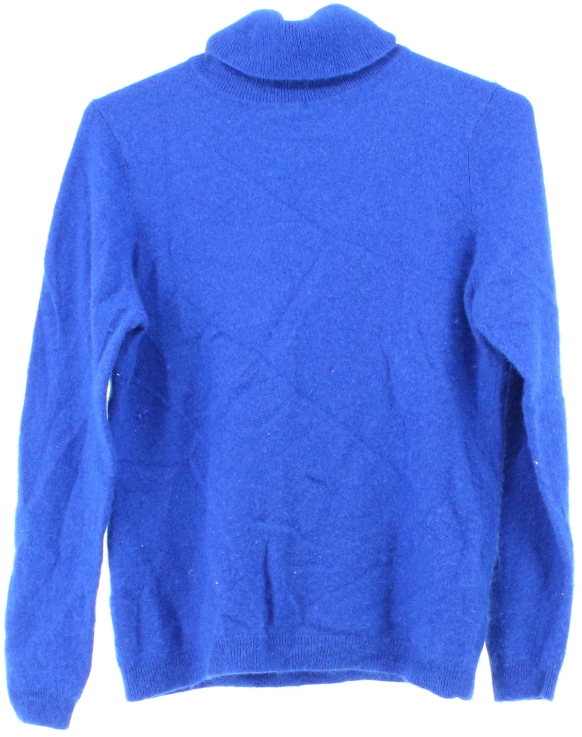 Royal Blue Turtleneck Women's Cashmere Sweater