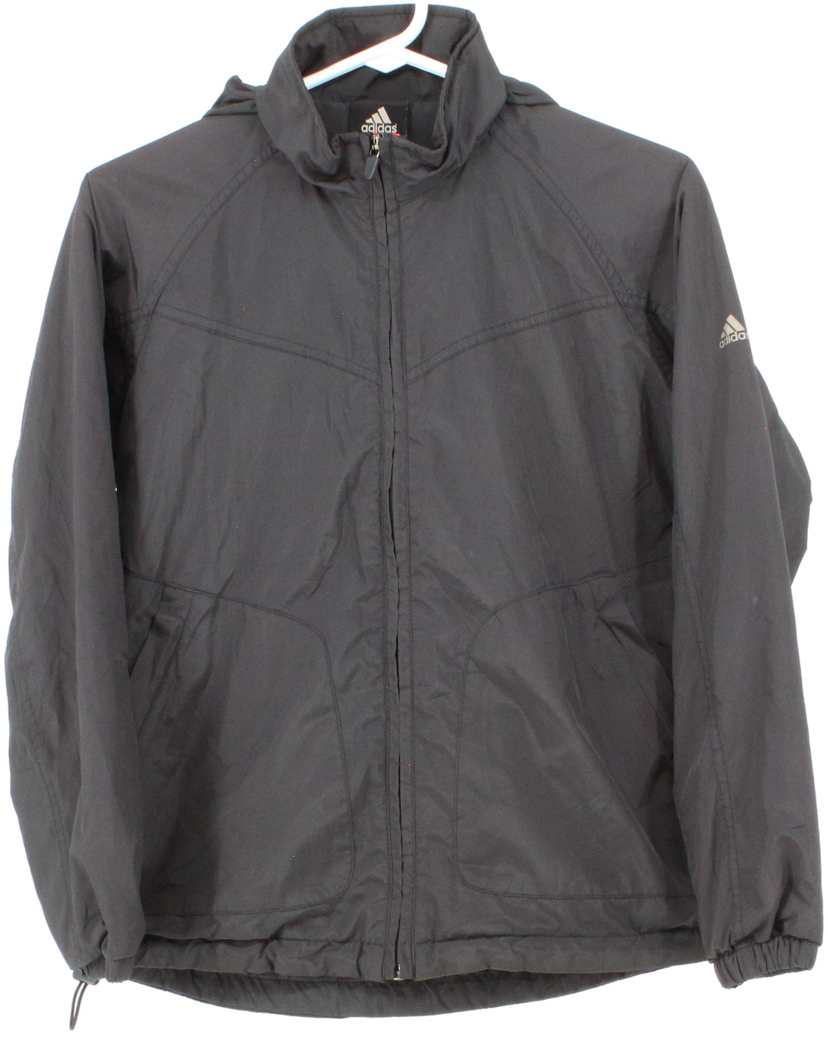 Adidas Black Hooded Nylon Men's Jacket
